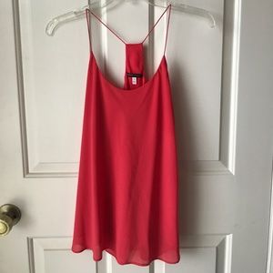 coral tank top - skinny straps